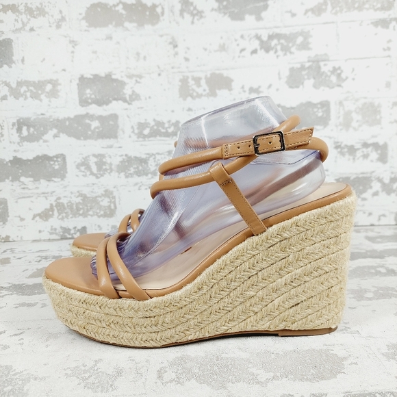 New Bp Cohan Espandrille Platform Wedge Sandal In Tan Mocha T183 - Picture 1 of 13